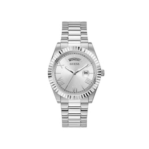 Buy Shop Guess Connoisseur Silver Dial Silver Steel Strap Watch for Men - GW0265G6 USA Online