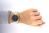Buy Shop Emporio Armani Classic Blue Dial Two Tone Steel Strap Watch For Men - AR1847 USA Online