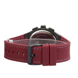 Buy Shop Guess Headline Multifunction Grey Dial Burgundy Silicone Strap Watch For Men - GW0571G4 USA Online