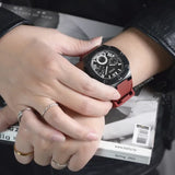 Buy Shop Guess Headline Multifunction Grey Dial Burgundy Silicone Strap Watch For Men - GW0571G4 USA Online