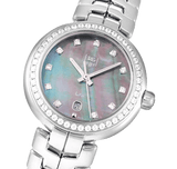 Tag Heuer Link Diamonds Trilogy Cameron Diaz Quartz Mother of Pearl Dial Silver Steel Strap Watch for Women - WAT1419.BA0954