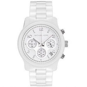 Buy Shop Michael Kors Runway White Ceramic Dial White Steel Strap Watch for Women - MK5161 USA Online