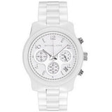 Buy Shop Michael Kors Runway White Ceramic Dial White Steel Strap Watch for Women - MK5161 USA Online