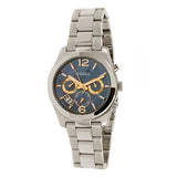 Buy Shop Fossil Perfect Boyfriend Mother of Pearl Blue Dial Silver Steel Strap Watch for Women - ES3880 USA Online