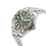 Buy Shop Tag Heuer Aquaracer Calibre 5 Automatic Green Dial Silver Steel Strap Watch for Men - WAY2015.BA0927 USA Online