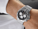 Buy Shop Breitling Chronomat B01 42mm Black Dial Silver Steel Strap Watch for Men - AB0134101B1A1 USA Online