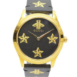 Buy Shop Gucci G-Timeless Black Dial Black Leather Strap Watch For Women - YA1264055 USA Online