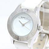Buy Shop Marc Jacobs Mini Blade White Dial White Leather Strap Watch for Women - MBM1206 USA Online