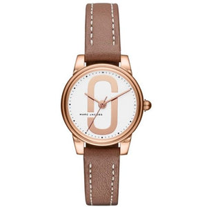 Buy Shop Marc Jacobs Corie White Dial Brown Leather Strap Watch for Women - MJ1581 USA Online