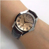Buy Shop Emporio Armani Classic Quartz Beige Dial Brown Leather Strap Watch For Men - AR0646 USA Online