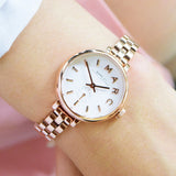Buy Shop Marc Jacobs Sally White Dial Rose Gold Steel Strap Watch for Women - MBM8643 USA Online