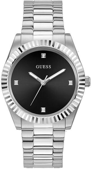 Buy Shop Guess Connoisseur Analog Black Dial Silver Steel Strap Watch For Men - GW0542G1 USA Online