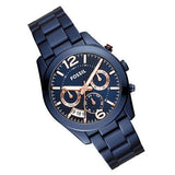 Buy Shop Fossil Perfect Boyfriend Multifunction Blue Dial Blue Steel Strap Watch for Women - ES4093 USA Online