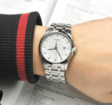 Buy Shop Tissot T Trend Couturier Chronograph White Dial Silver Steel Strap Watch For Men - T035.410.11.031.00 USA Online