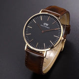 Buy Shop Daniel Wellington Bristol Black Dial Brown Leather Strap Watch For Men - DW00100125 USA Online