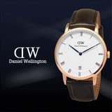 Buy Shop Daniel Wellington Dapper Sheffield White Dial Black Leather Strap Watch For Men - DW00100092 USA Online