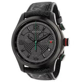 Buy Shop Gucci G Timeless Chronograph Black Dial Black Leather Strap Watch For Men - YA126244 USA Online