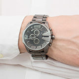 Buy Shop Diesel Mega Chief Chronograph Grey Dial Grey Steel Strap Watch for Men - DZ4282 USA Online