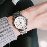 Buy Shop Marc Jacobs Baker White Dial Silver Steel Strap Watch for Women - MBM3246 USA Online