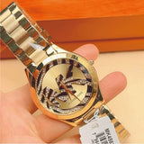 Buy Shop Michael Kors Runway Gold Dial Gold Steel Strap Watch For Women - MK4561 USA Online