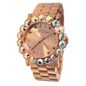 Buy Shop Marc Jacobs Amy Rose Gold Dial Rose Gold Steel Strap Watch for Women - MBM3223 USA Online