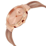 Buy Shop Guess Chiffon Rose Gold Dial Mesh Bracelet Watch For Women - W1083L3 USA Online