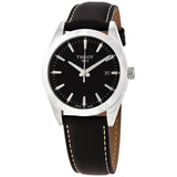 Buy Shop Tissot Gentleman Black Dial Black Leather Strap Watch For Men - T127.410.16.051.00 USA Online