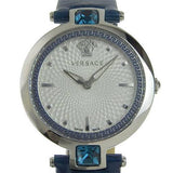 Buy Shop Versace Olympo Gleam White Dial Green Leather Strap Watch for Women - VAN020016 USA Online