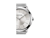 Buy Shop Calvin Klein Minimal White Dial Silver Mesh Bracelet Watch for Men - K3M22126 USA Online