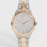 Buy Shop Michael Kors Runway Mercer Crystals Silver Dial Two Tone Steel Strap Watch For Women - MK6716 USA Online