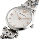 Buy Shop Emporio Armani Gianni T Bar Quartz Silver Dial Silver Steel Strap Watch For Women - AR1935 USA Online