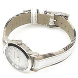 Buy Shop Burberry Heritage Nova Heritage White Dial Leather Strap Watch for Women - BU1395 USA Online