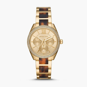 Buy Shop Michael Kors Janelle Chronograph Gold Dial Two Tone Steel Strap Watch For Women - MK7133 USA Online