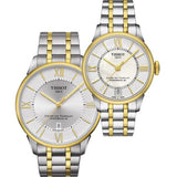 Buy Shop Tissot Chemin Des Tourelles Powermatic 80 Lady Mother of Pearl White Dial Two Tone Steel Strap Watch For Women - T099.207.22.118.00 USA Online