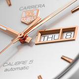 Buy Shop Tag Heuer Carrera Calibre 5 White Dial Silver Steel Strap Watch for Men - WAR201D.BA0723 USA Online