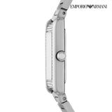 Emporio Armani Empire Mother of Pearl Dial Silver Steel Strap Watch For Women - AR11625