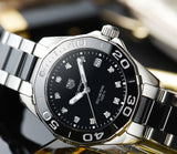 Buy Shop Tag Heuer Aquaracer Quartz Black Dial Two Tone Steel Strap Watch for Women - WAY131C.BA0913 USA Online