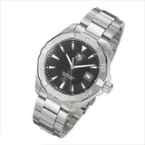 Buy Shop Tag Heuer Aquaracer Quartz Black Dial Silver Steel Strap Watch for Men - WAY1110.BA0928 USA Online