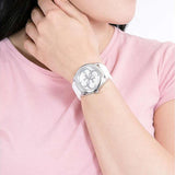 Guess G Twist Quartz White Dial White Silicone Strap Watch For Women - W0911L1