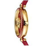 Buy Shop Versace Palazzo Empire Red Dial Red Leather Strap Watch for Women - VCO120017 USA Online