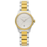Buy Shop Gucci G Timeless Quartz Silver Dial Two Tone Steel Strap Watch For Women - YA126531 USA Online