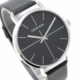Buy Shop Calvin Klein Evan Black Dial Black Leather Strap Watch for Men - K7B211CZ USA Online