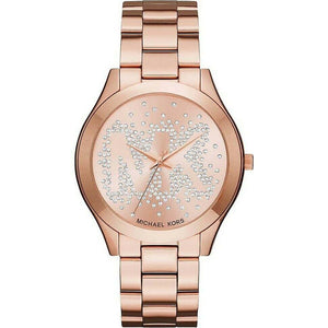 Buy Shop Michael Kors Slim Runway Rose Gold Dial Rose Gold Steel Strap Watch for Women - MK3591 USA Online