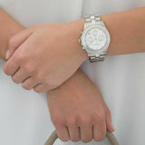 Buy Shop Marc Jacobs Blade White Dial SIlver Steel Strap Watch for Women - MBM3100 USA Online