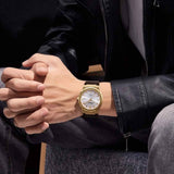 Buy Shop Salvatore Ferragamo F-80 Classic Silver Dial Brown Leather Strap Watch for Men - SFDT00419 USA Online