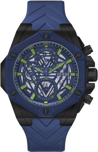 Buy Shop Guess Formula Multifunction Blue Dial Blue Silicone Strap Watch For Men - GW0579G3 USA Online