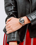 Buy Shop Michael Kors Portia Black Dial Gold Steel Strap Watch for Women - MK3788 USA Online