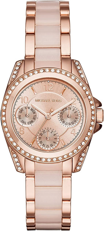 Buy Shop Michael Kors Blair Rose Gold Dial Two Tone Steel Strap Watch for Women - MK6175 USA Online