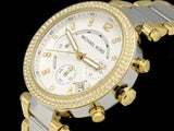 Buy Shop Michael Kors Parker Chronograph Silver Dial Two Tone Steel Strap Watch For Women - MK5687 USA Online