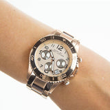 Buy Shop Marc Jacobs Rock Chronograph Rose Gold Dial Rose Gold Steel Strap Watch for Women - MBM3156 USA Online